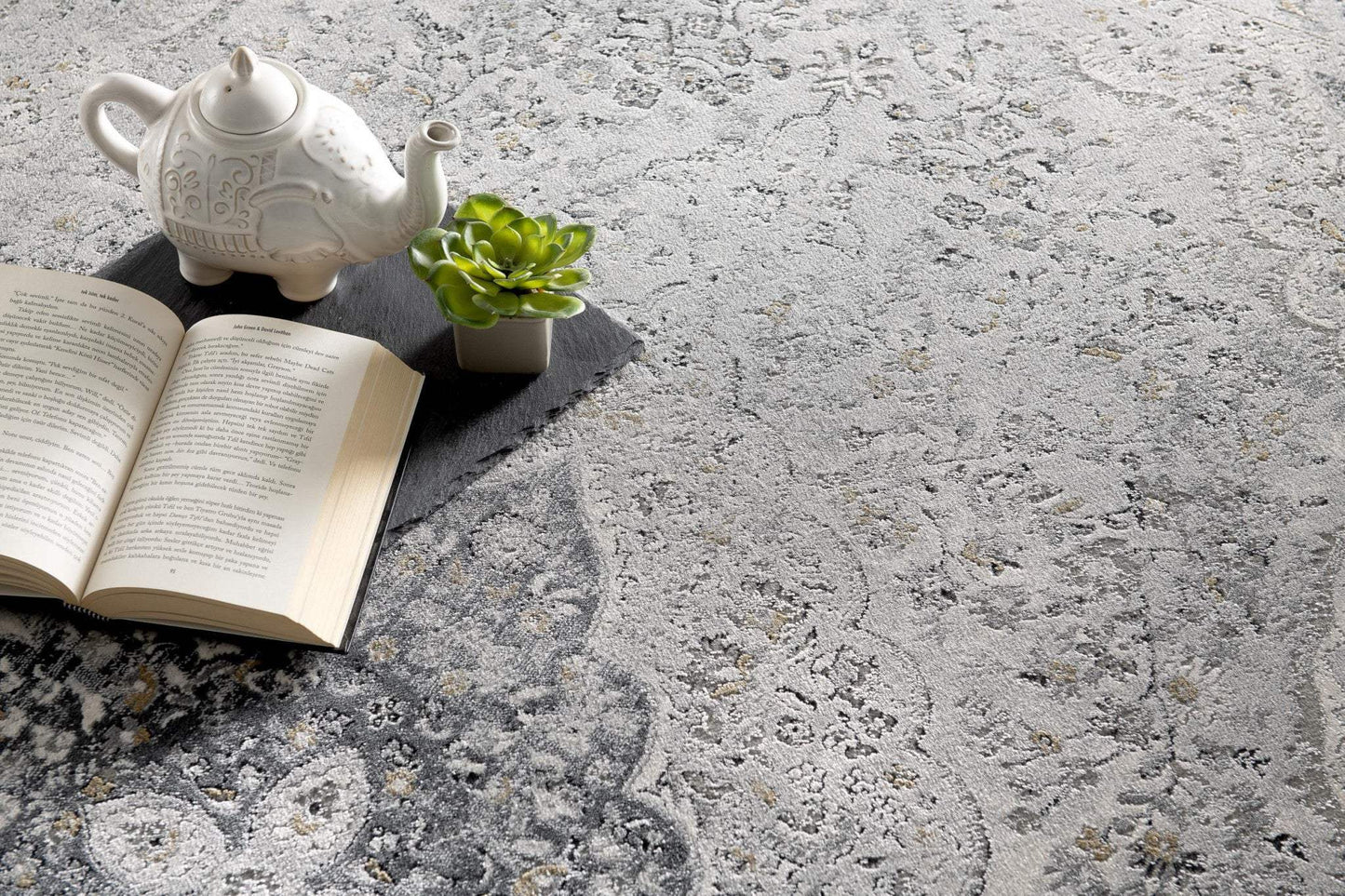 4' X 6' Grey Oriental Area Rug - Homeroots - Flyclothing LLC