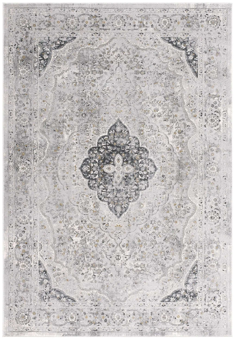 4' X 6' Grey Oriental Area Rug - Homeroots - Flyclothing LLC