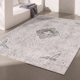 4' X 6' Grey Oriental Area Rug - Homeroots