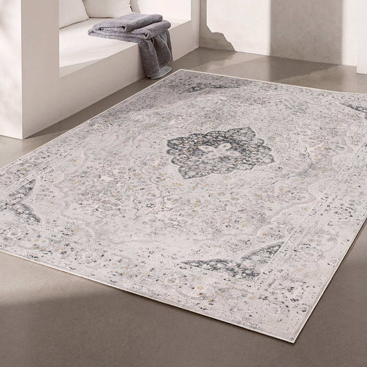 5' X 8' Gray Distressed Decorative Area Rug - Homeroots - Flyclothing LLC