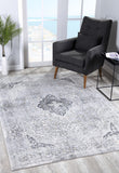 5' X 8' Gray Distressed Decorative Area Rug