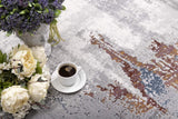4' X 6' Gray And Ivory Modern Abstract Area Rug - Homeroots - Flyclothing LLC