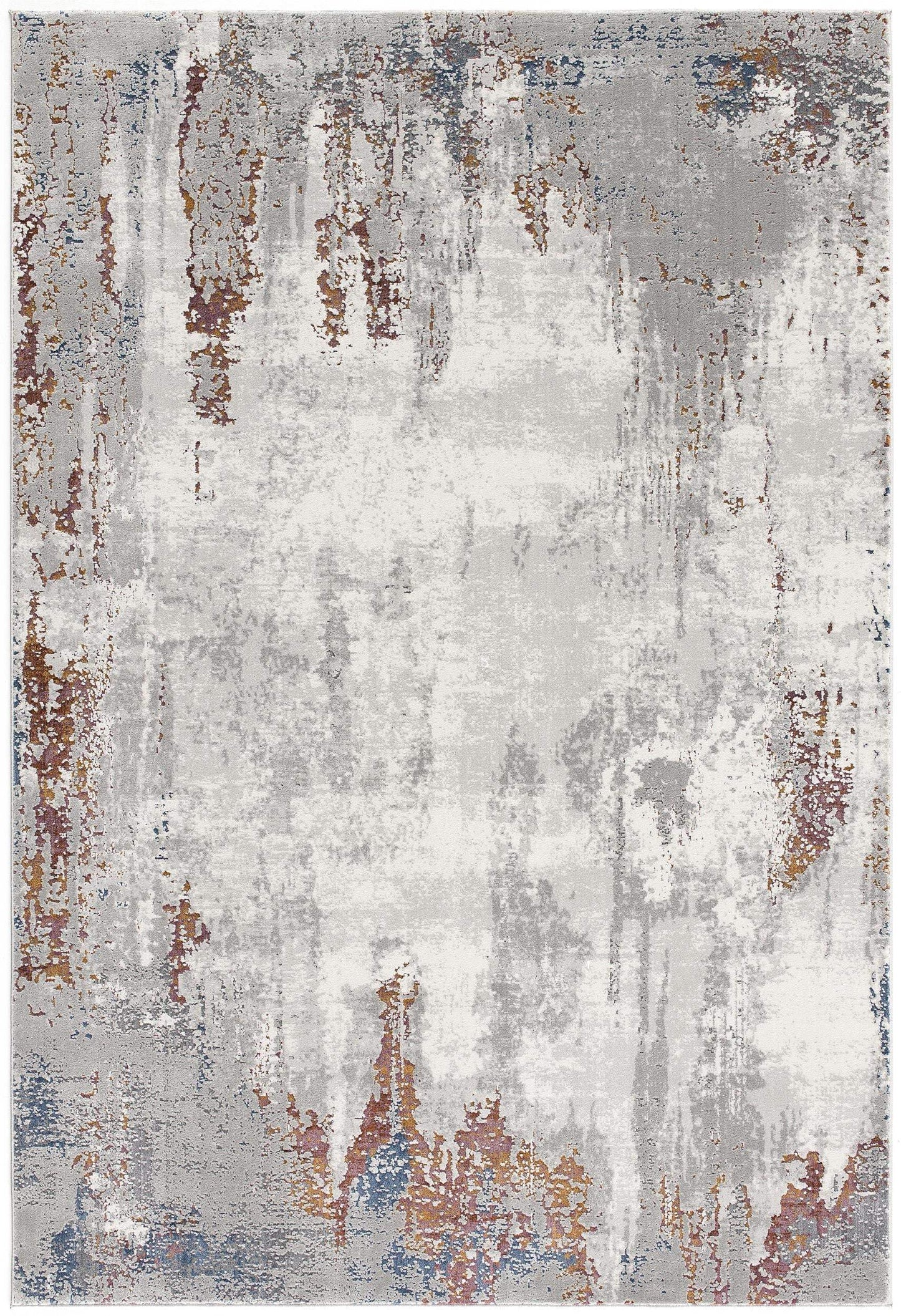 4' X 6' Gray And Ivory Modern Abstract Area Rug - Homeroots - Flyclothing LLC