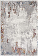 4' X 6' Gray And Ivory Modern Abstract Area Rug - Homeroots - Flyclothing LLC