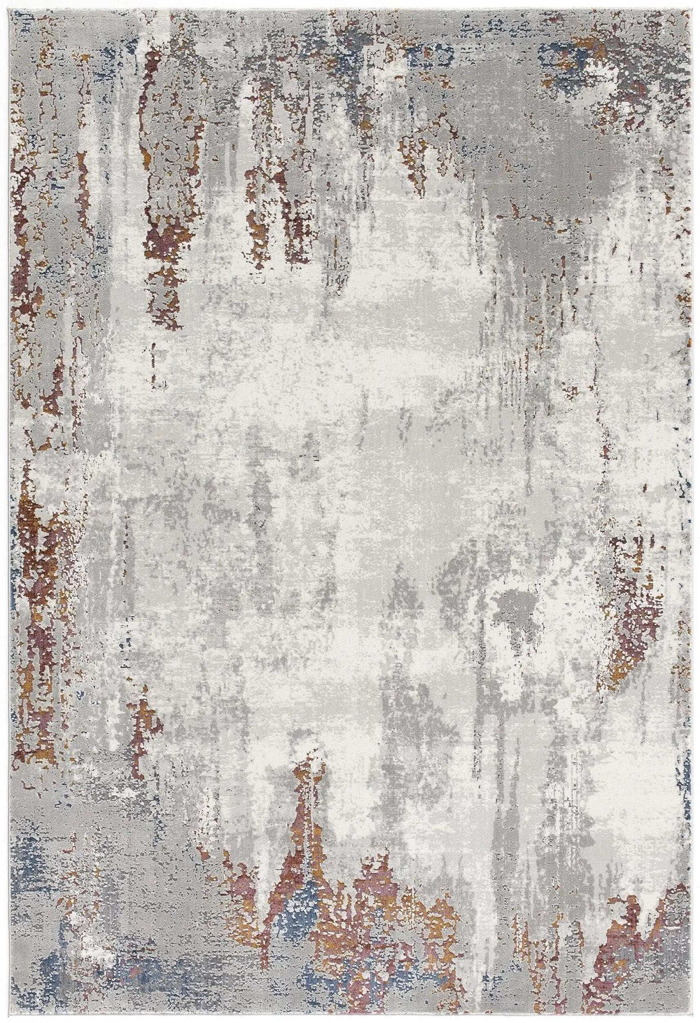 4' X 6' Gray And Ivory Modern Abstract Area Rug - Homeroots - Flyclothing LLC