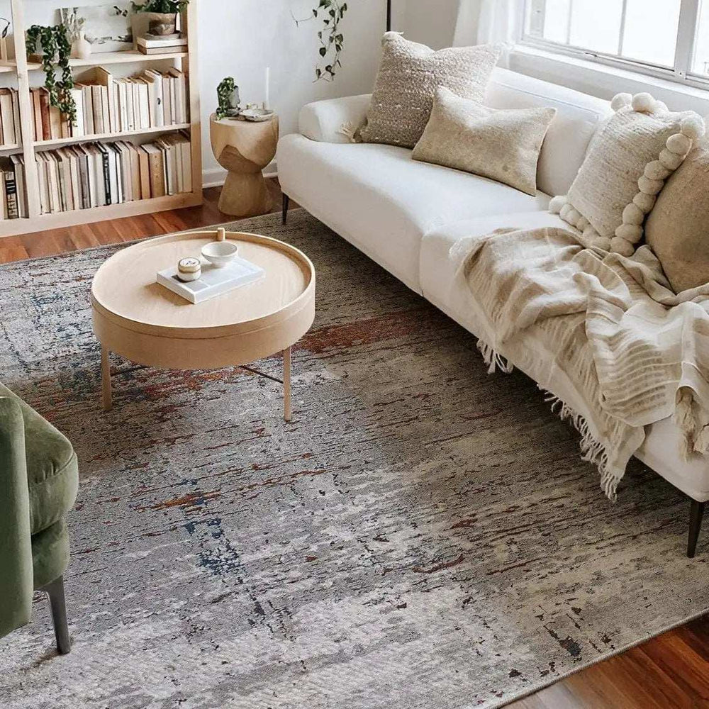 4' X 6' Gray And Brown Abstract Scraped Area Rug - Homeroots - Flyclothing LLC