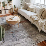 4' X 6' Gray And Brown Abstract Scraped Area Rug - Homeroots - Flyclothing LLC