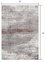 4' X 6' Gray And Brown Abstract Scraped Area Rug - Homeroots - Flyclothing LLC
