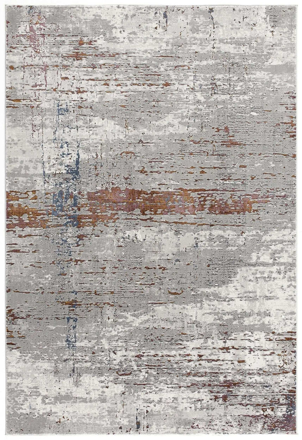 4' X 6' Gray And Brown Abstract Scraped Area Rug - Homeroots - Flyclothing LLC
