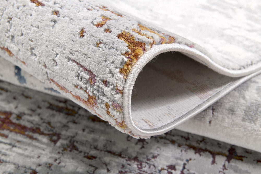 5' X 8' Gray And Brown Abstract Scraped Area Rug - Homeroots - Flyclothing LLC