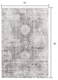 4' X 6' Gray Abstract Patterns Area Rug - Homeroots - Flyclothing LLC