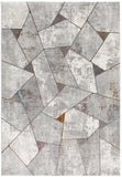 5' X 8' Grey Geometric Area Rug - Homeroots