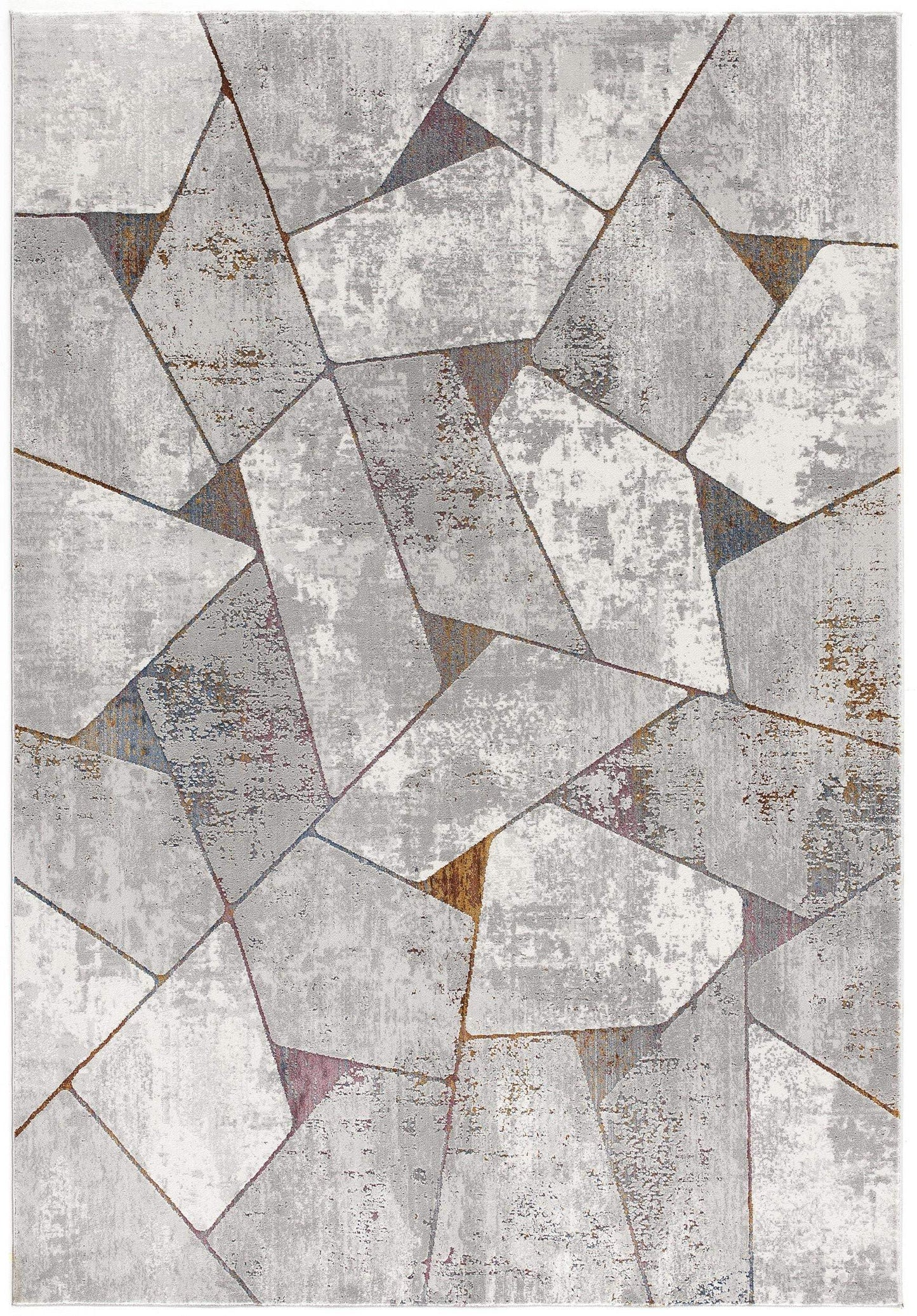 7' X 10' Grey Geometric Area Rug - Homeroots - Flyclothing LLC