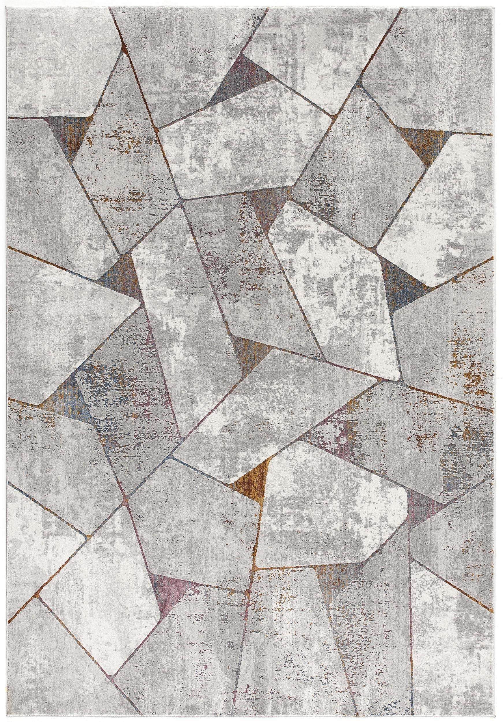 7' X 10' Grey Geometric Area Rug - Homeroots - Flyclothing LLC