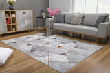 8' X 11' Grey Geometric Area Rug - Homeroots - Flyclothing LLC