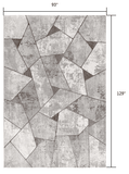 8' X 11' Grey Geometric Area Rug - Homeroots - Flyclothing LLC