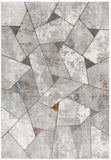 8' X 11' Grey Geometric Area Rug - Homeroots