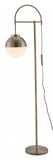 White and Brushed Bronze Crossed Floor Lamp - Homeroots