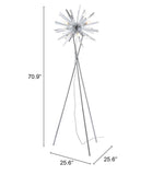 71" Steel Multi Light Traditional Shaped Floor Lamp - Homeroots