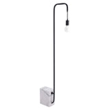 Black Industrial and White Marble Bulb Floor Lamp - Homeroots - Flyclothing LLC