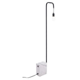 Black Industrial and White Marble Bulb Floor Lamp - Homeroots - Flyclothing LLC