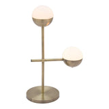 69" Brass Metal Bedside Table Lamp With Off White Globe Shade - Homeroots - Flyclothing LLC