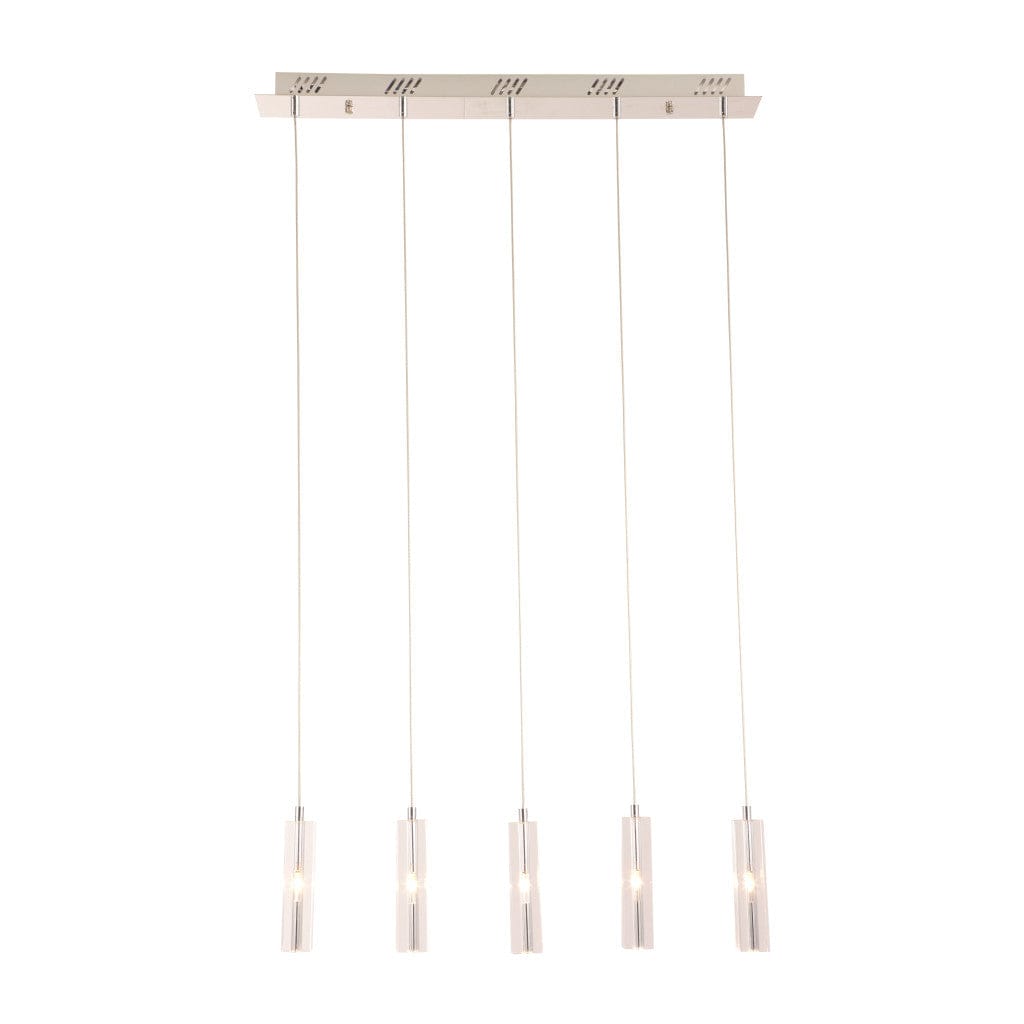 Stark Five Bulb Clear Ceiling Lamp - Homeroots