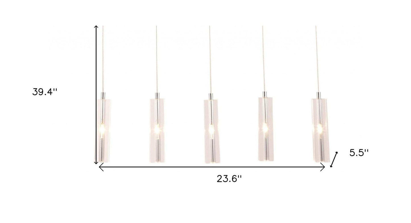 Stark Five Bulb Clear Ceiling Lamp - Homeroots - Flyclothing LLC