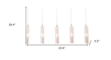 Stark Five Bulb Clear Ceiling Lamp - Homeroots