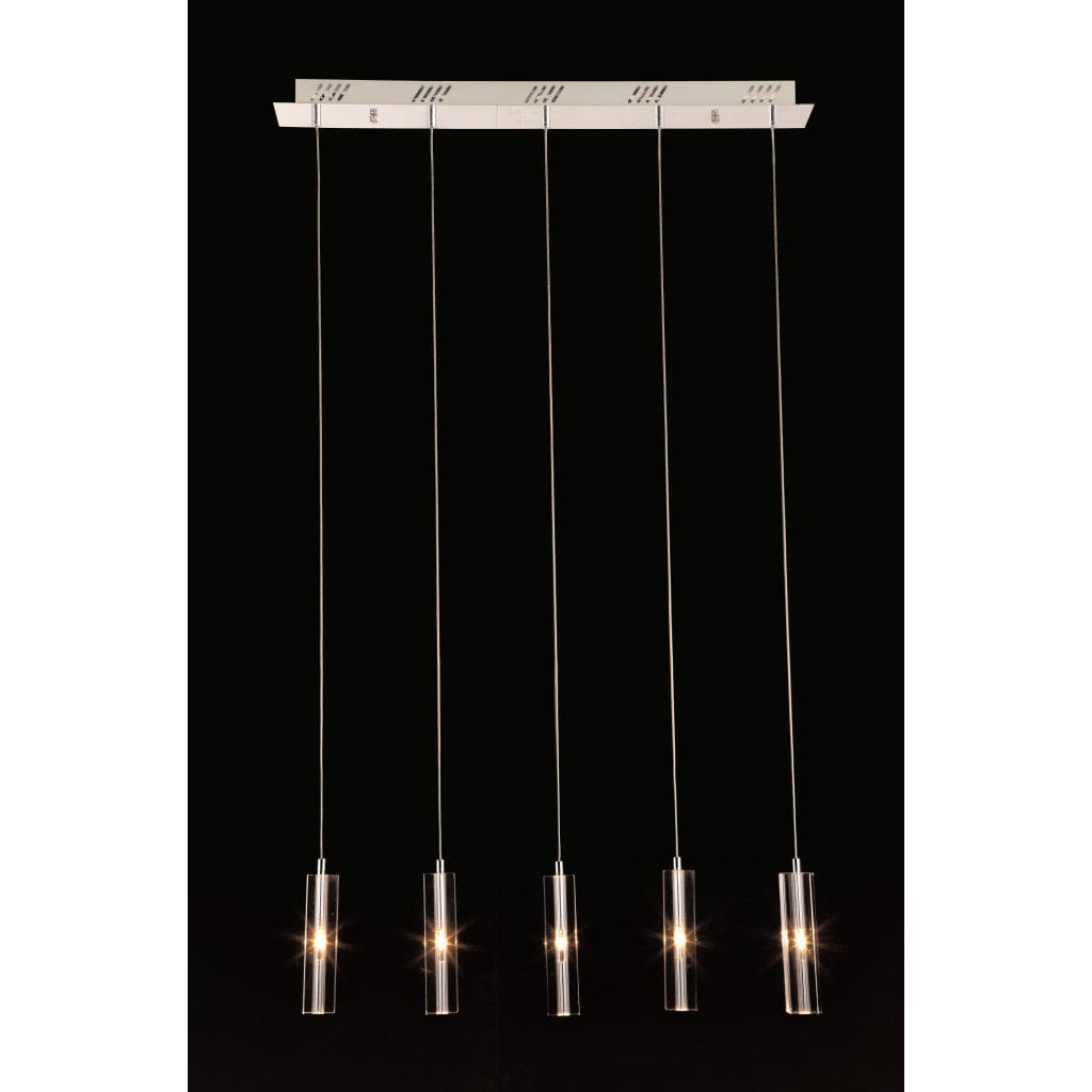 Stark Five Bulb Clear Ceiling Lamp - Homeroots