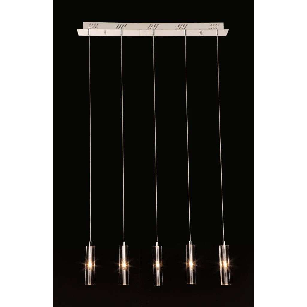 Stark Five Bulb Clear Ceiling Lamp - Homeroots - Flyclothing LLC