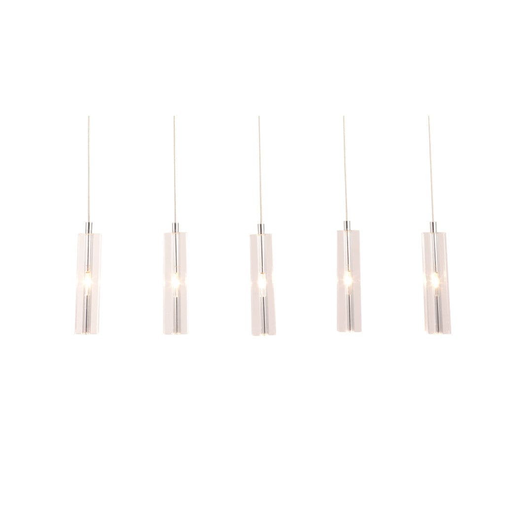 Stark Five Bulb Clear Ceiling Lamp - Homeroots