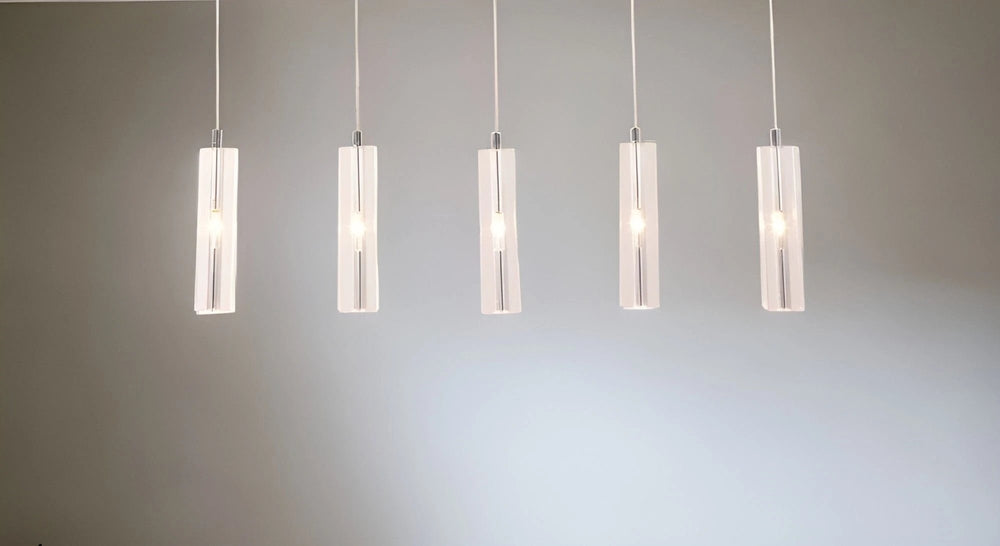 Stark Five Bulb Clear Ceiling Lamp - Homeroots