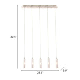 Stark Five Bulb Clear Ceiling Lamp - Homeroots - Flyclothing LLC