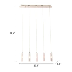 Stark Five Bulb Clear Ceiling Lamp - Homeroots