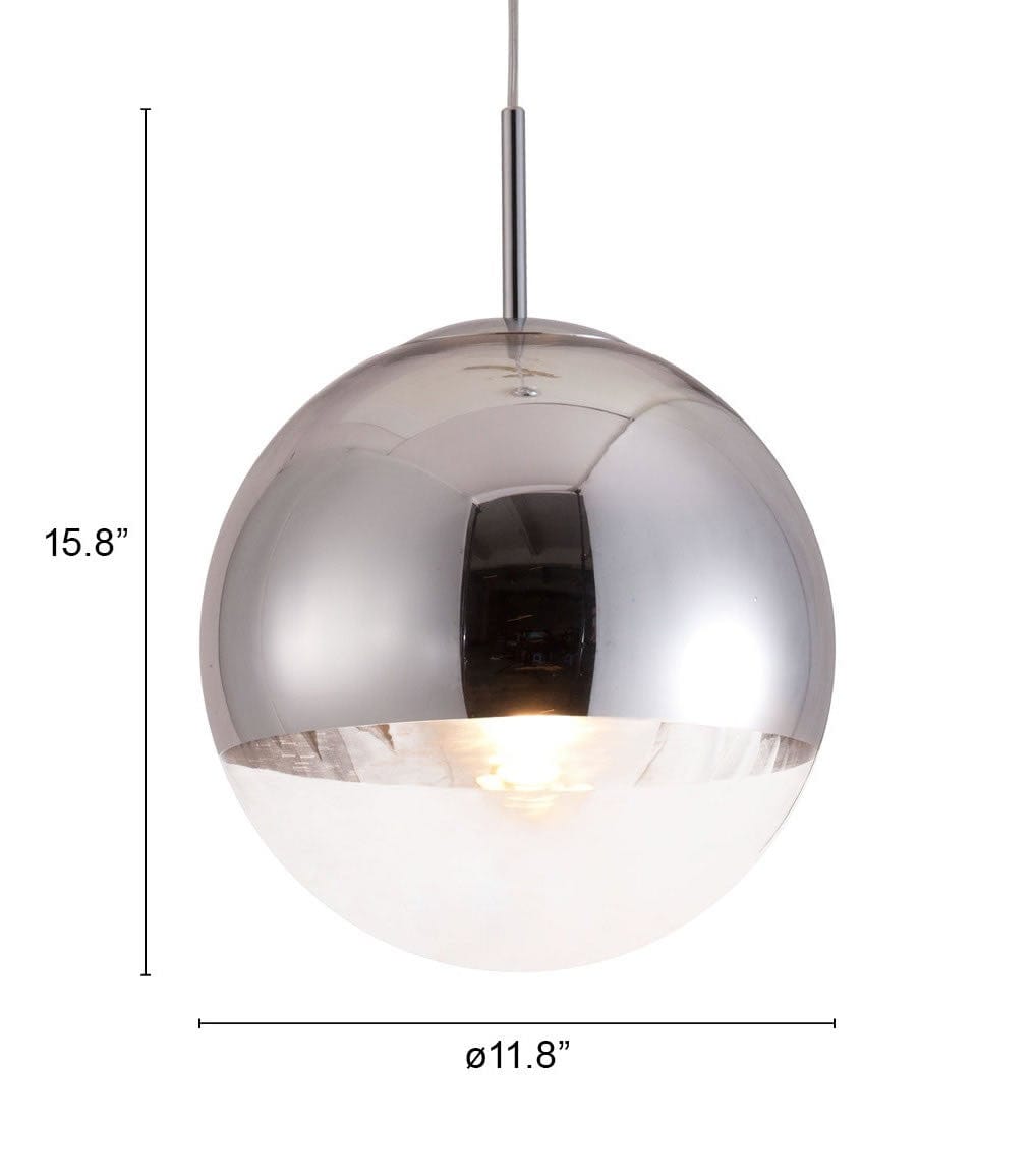 Silver Lantern Metal Dimmable Ceiling Light - Homeroots