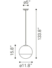 Silver Lantern Metal Dimmable Ceiling Light - Homeroots