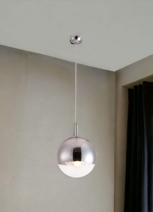 Silver Lantern Metal Dimmable Ceiling Light - Homeroots