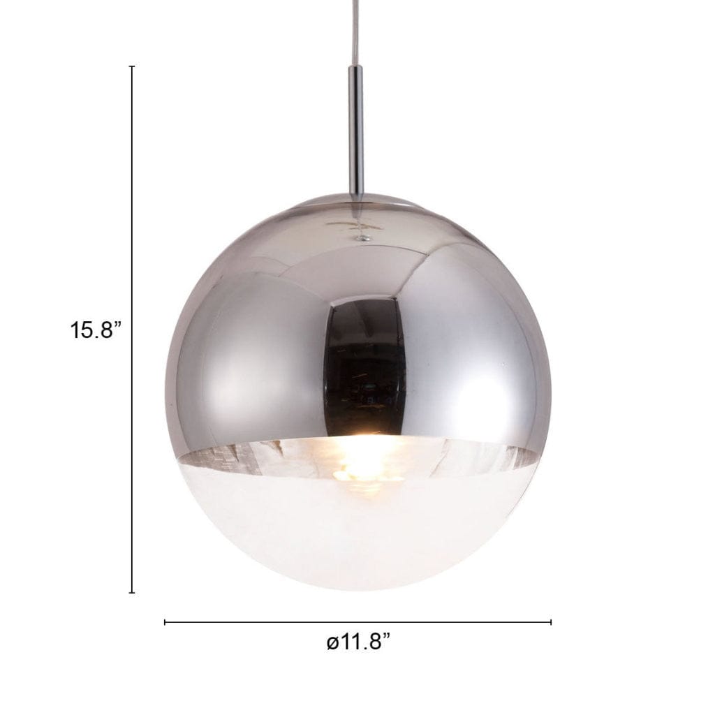 Silver Lantern Metal Dimmable Ceiling Light - Homeroots