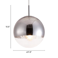 Silver Lantern Metal Dimmable Ceiling Light - Homeroots
