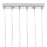 Silver Kitchen Island Six Light Metal LED Ceiling Light With Shades - Homeroots