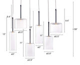 Silver Kitchen Island Six Light Metal LED Ceiling Light With Shades - Homeroots - Flyclothing LLC