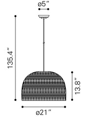Gray Lantern Metal Dimmable Ceiling Light With Shades - Homeroots