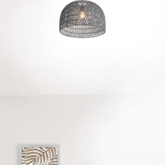 Gray Lantern Metal Dimmable Ceiling Light With Shades - Homeroots