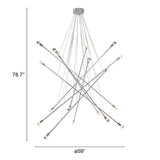 Intersected Ceiling Lamp Chrome - Homeroots - Flyclothing LLC