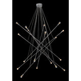 Intersected Ceiling Lamp Chrome - Homeroots