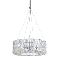 Silver Lantern Metal Chandelier With Silver Shades - Homeroots