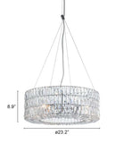 Silver Lantern Metal Chandelier With Silver Shades - Homeroots - Flyclothing LLC