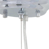 Silver Lantern Metal Chandelier With Silver Shades - Homeroots
