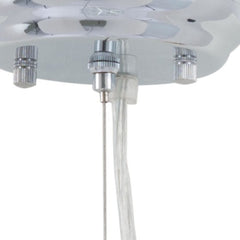 Silver Lantern Metal Chandelier With Silver Shades - Homeroots